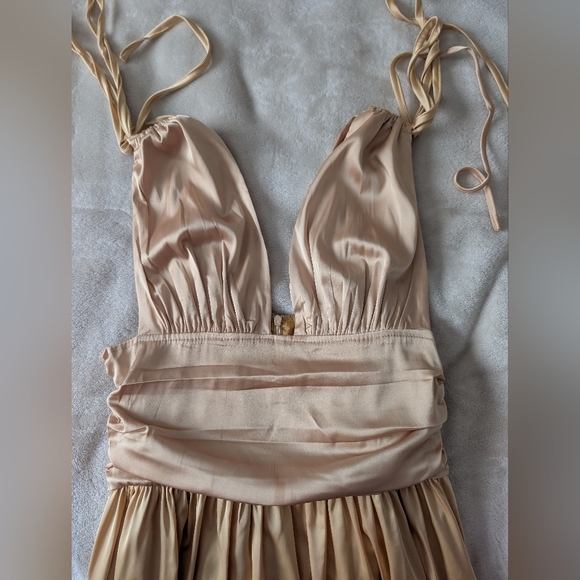 3/$30 Bnwt Gold Rushed Mini Mini Dress - Picture 9 of 13